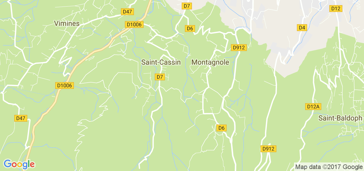 map de la ville de Montagnole