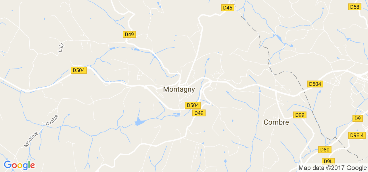 map de la ville de Montagny