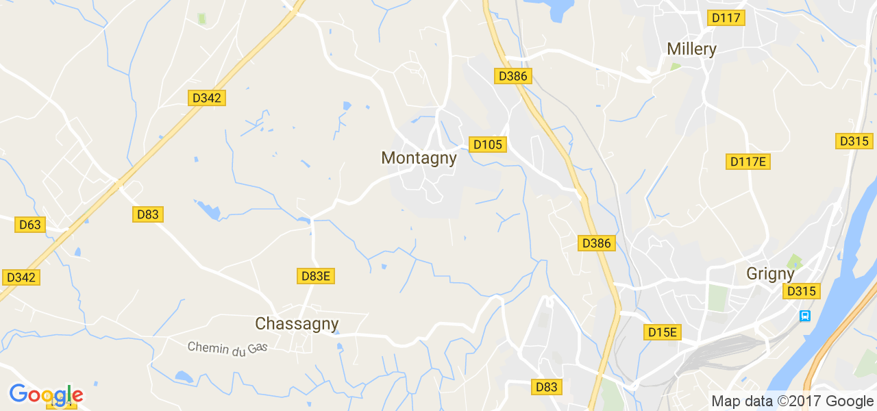 map de la ville de Montagny