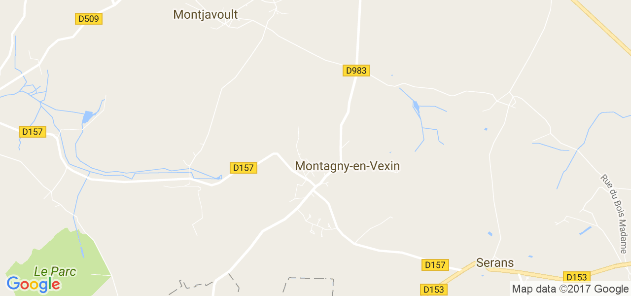 map de la ville de Montagny-en-Vexin