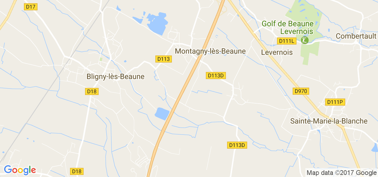 map de la ville de Montagny-lès-Beaune