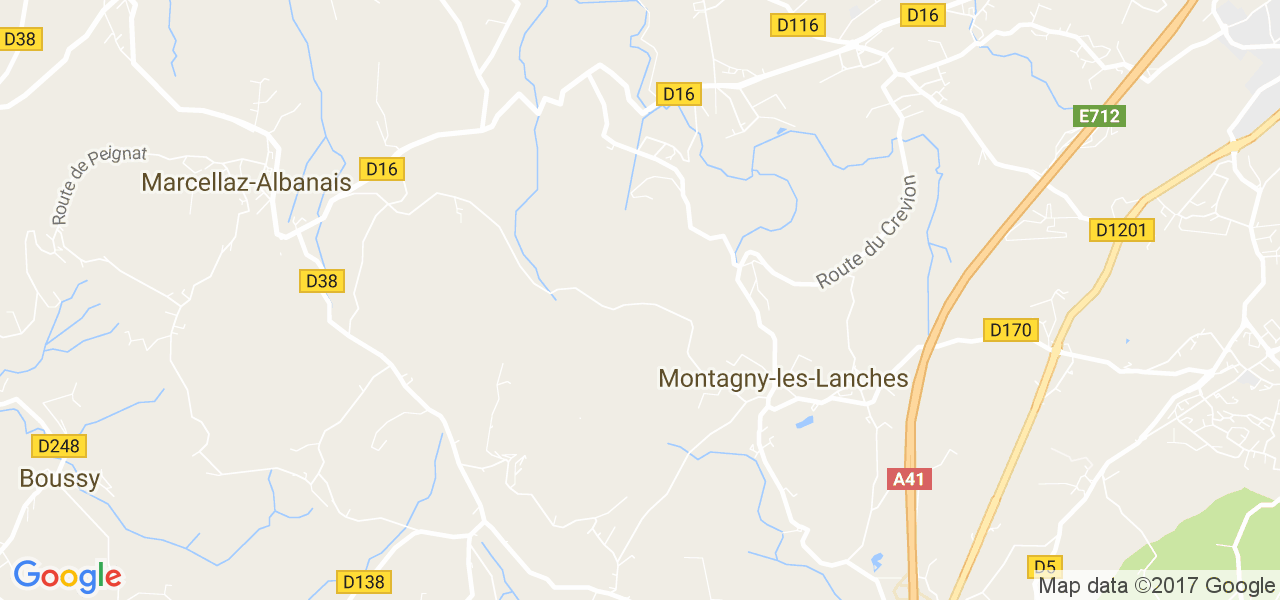 map de la ville de Montagny-les-Lanches