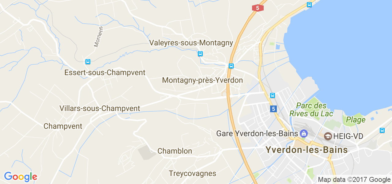 map de la ville de Montagny-près-Yverdon