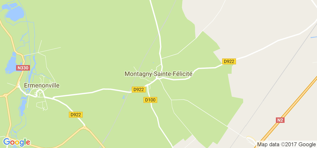 map de la ville de Montagny-Sainte-Félicité