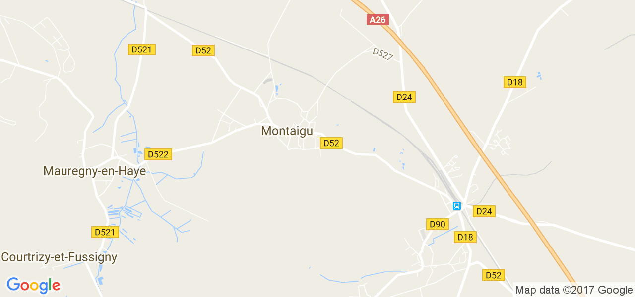 map de la ville de Montaigu