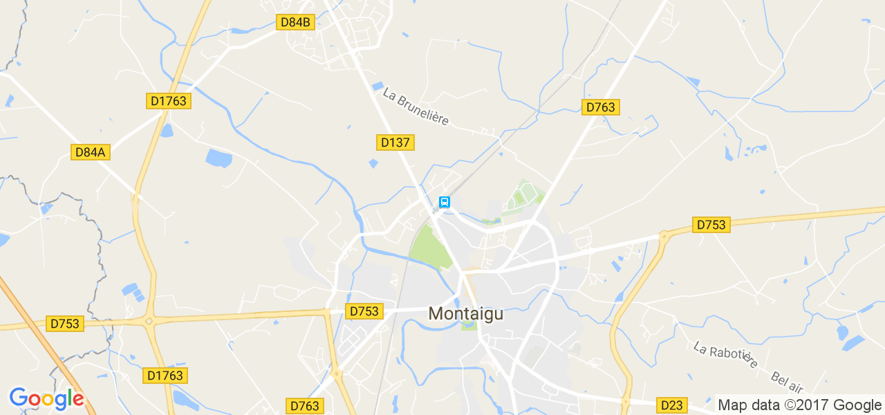 map de la ville de Montaigu