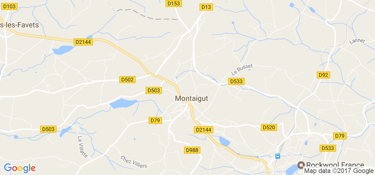 map de la ville de Montaigut