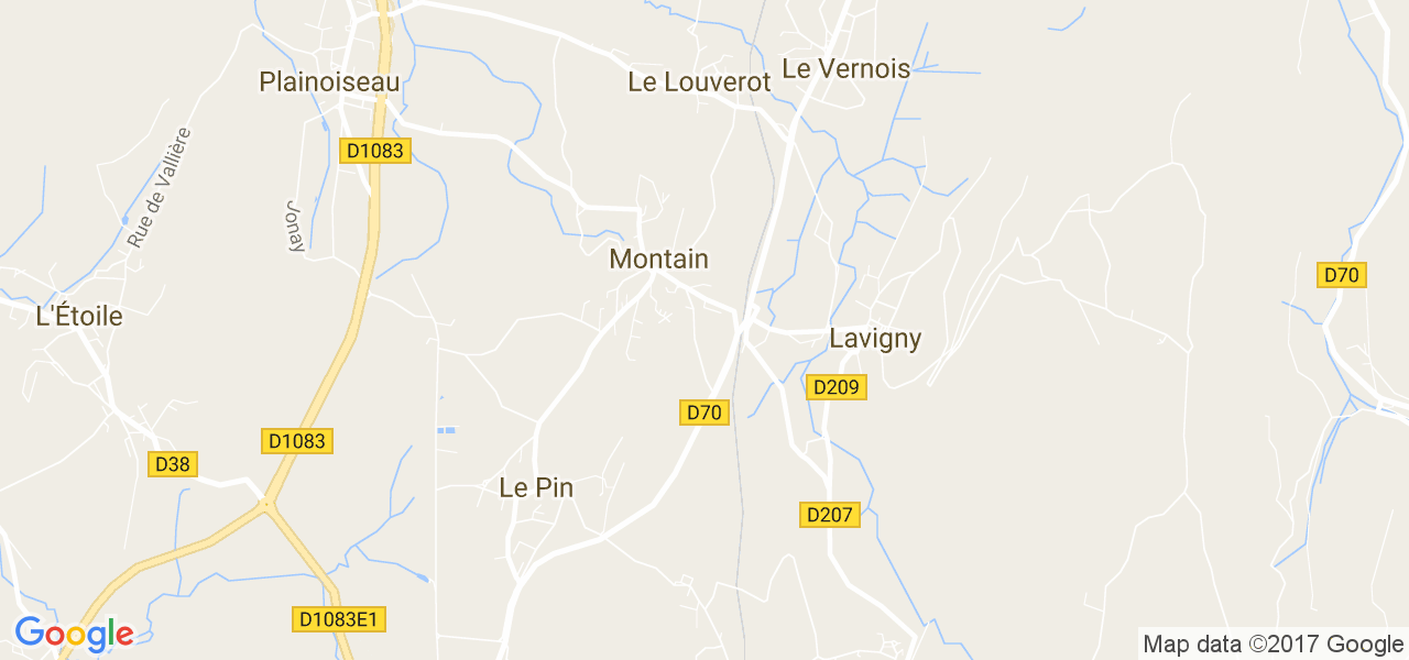 map de la ville de Montain