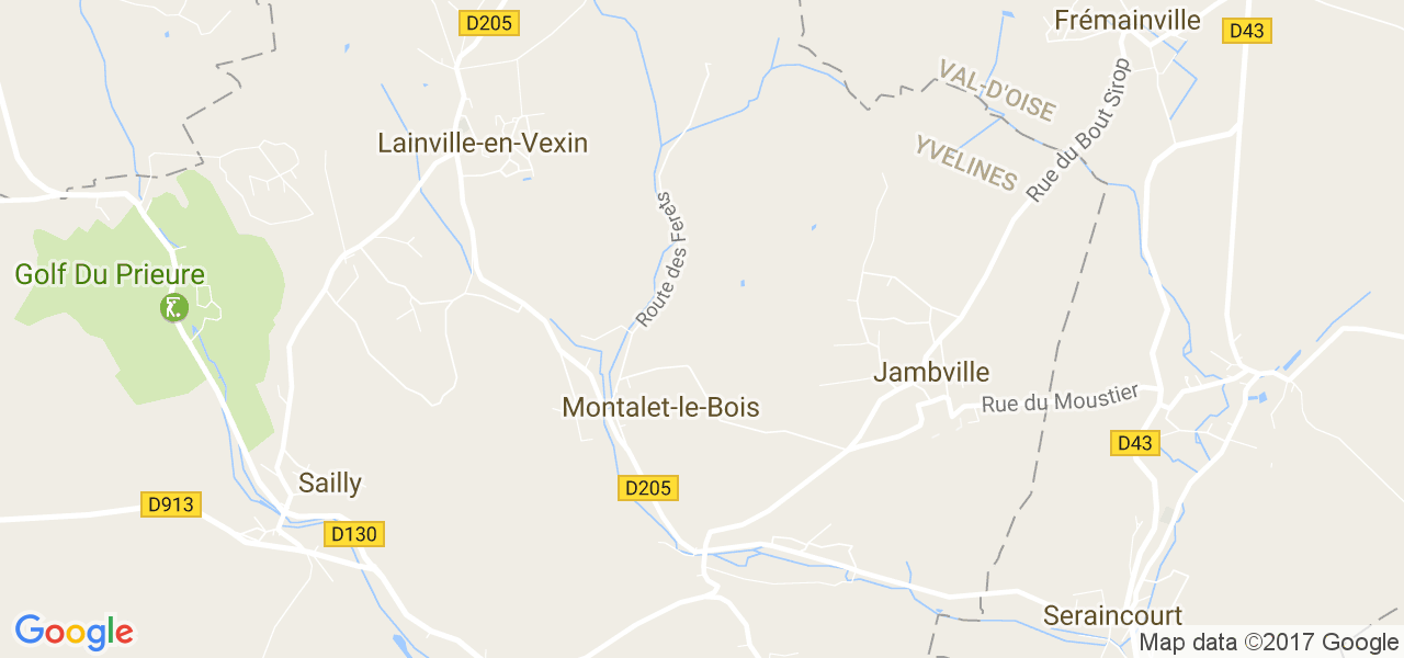 map de la ville de Montalet-le-Bois