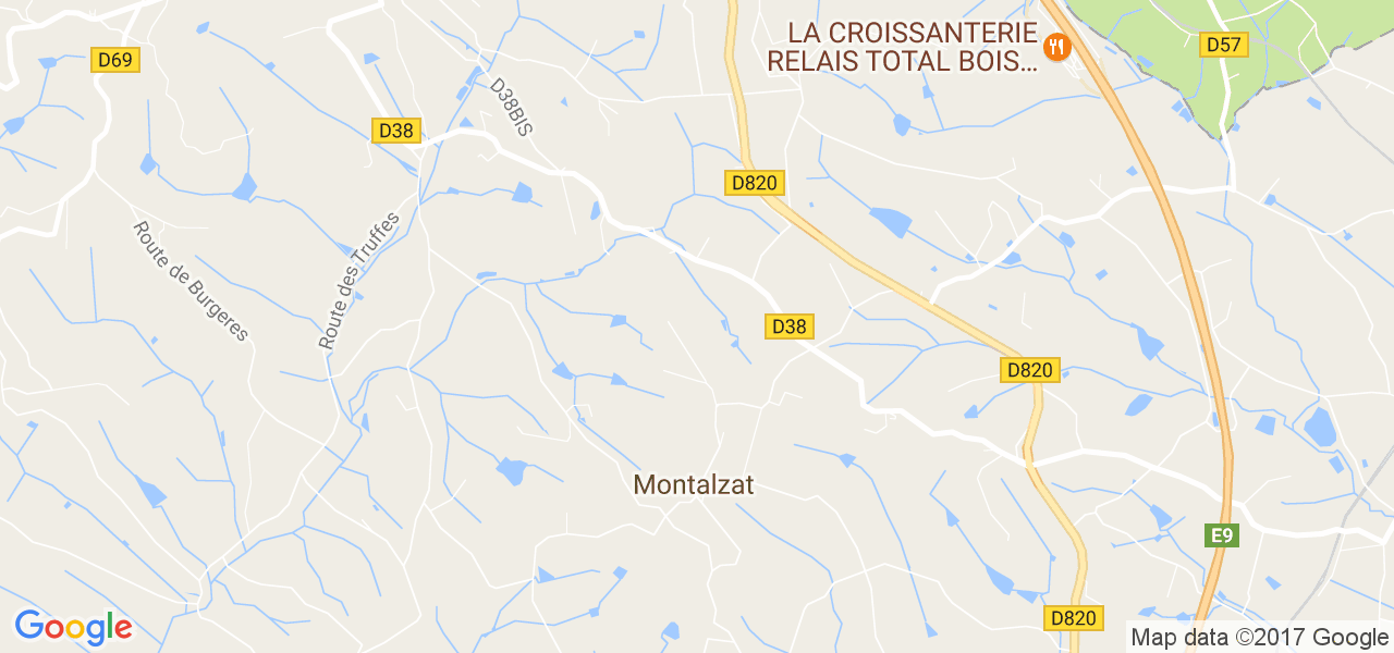 map de la ville de Montalzat