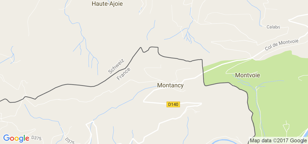 map de la ville de Montancy