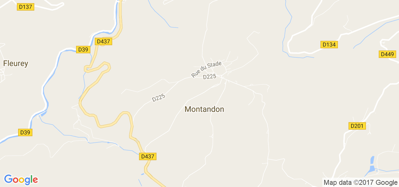 map de la ville de Montandon