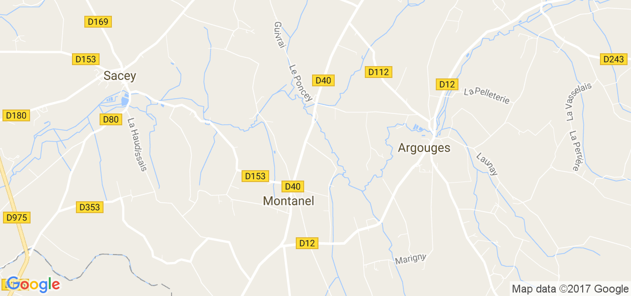 map de la ville de Montanel