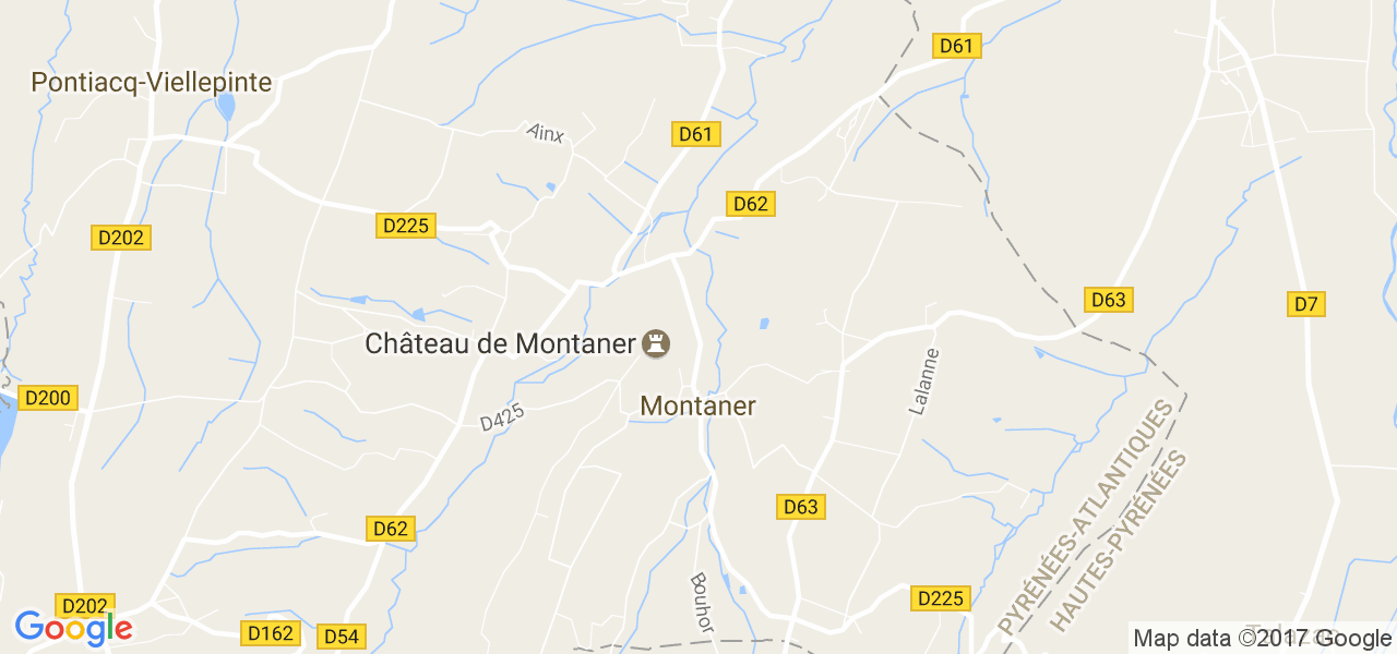 map de la ville de Montaner