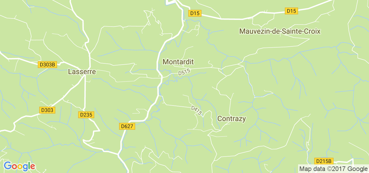 map de la ville de Montardit