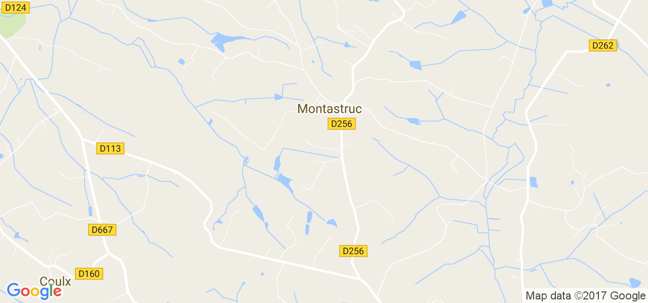 map de la ville de Montastruc