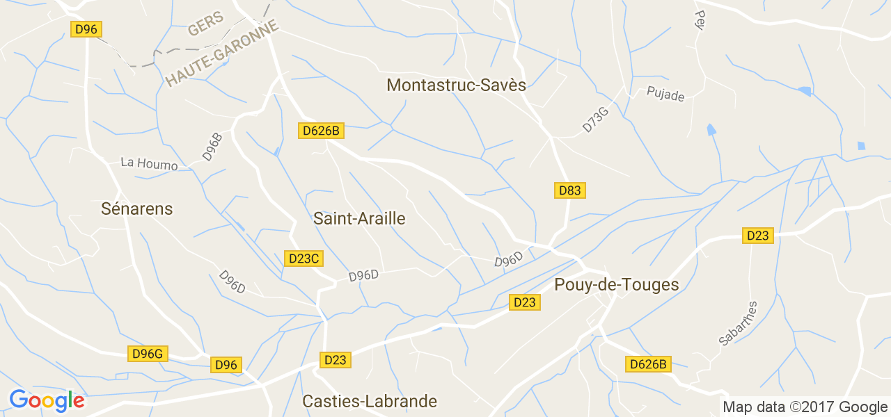 map de la ville de Montastruc-Savès