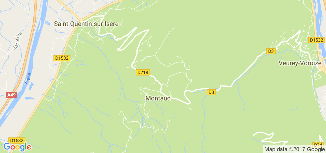 map de la ville de Montaud