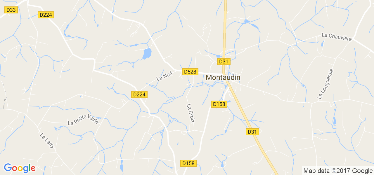 map de la ville de Montaudin