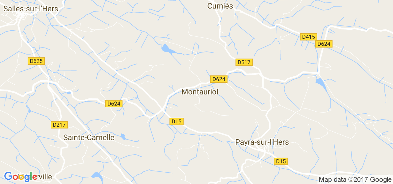 map de la ville de Montauriol