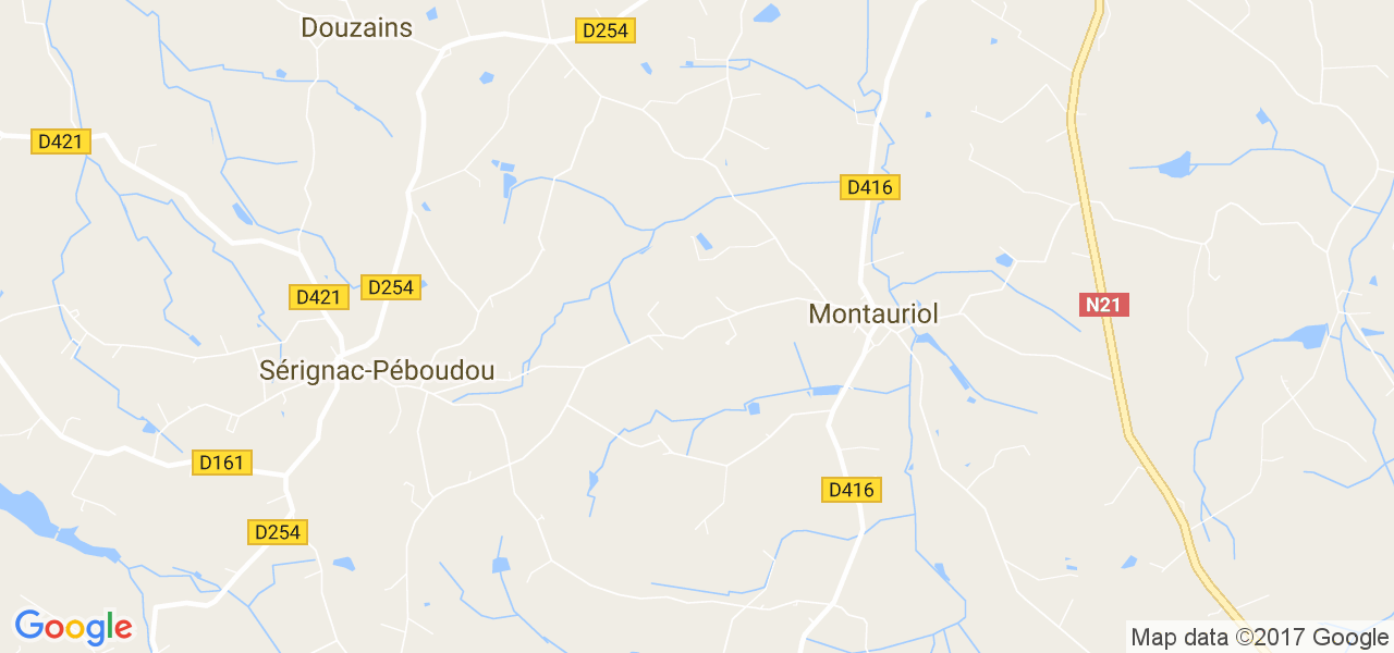 map de la ville de Montauriol