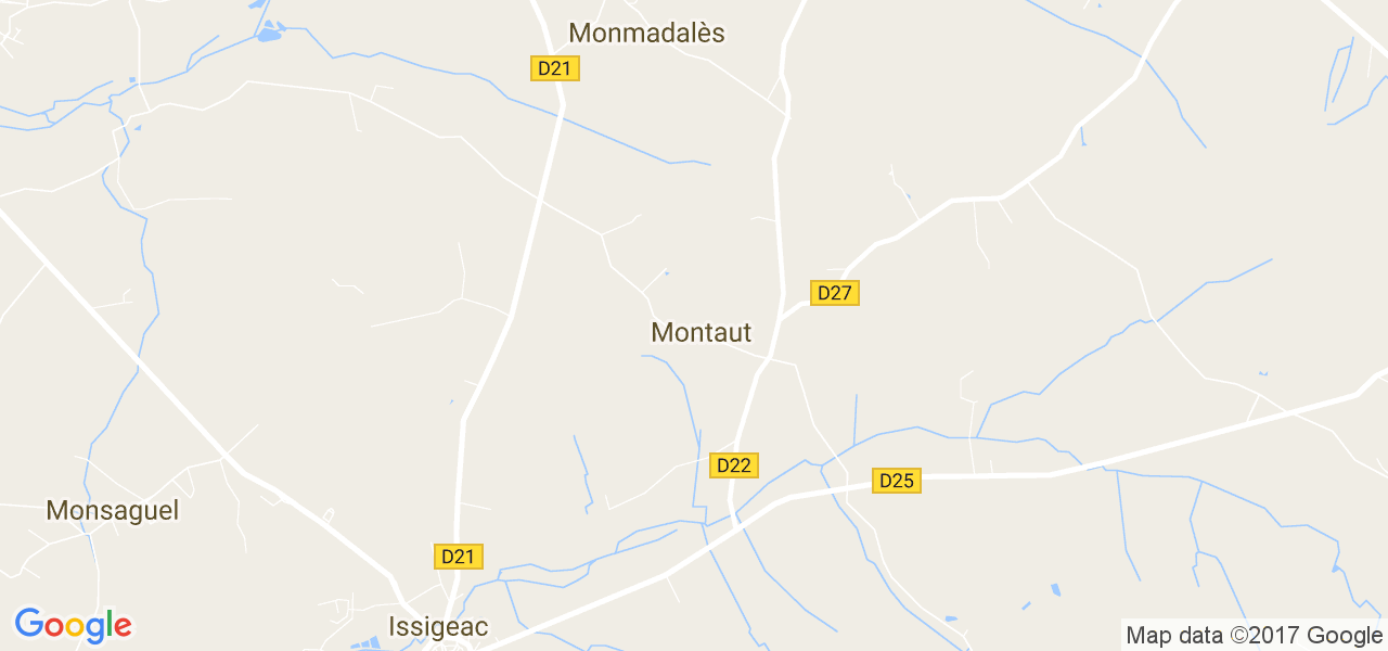 map de la ville de Montaut