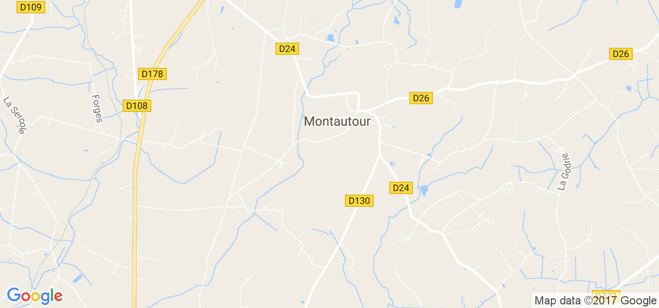 map de la ville de Montautour