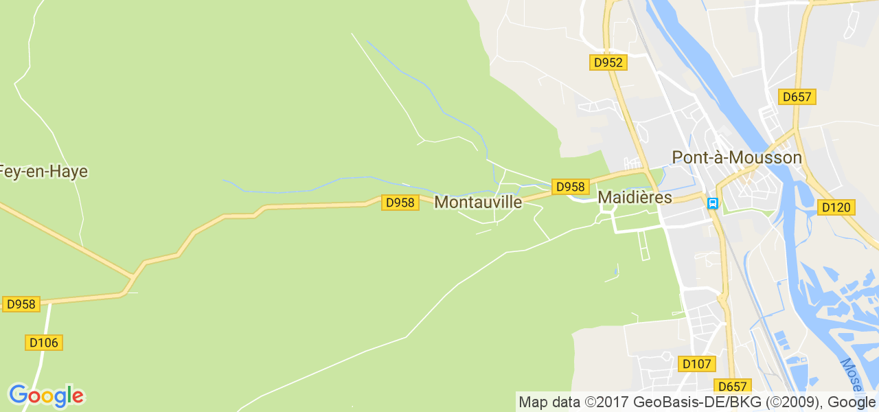 map de la ville de Montauville