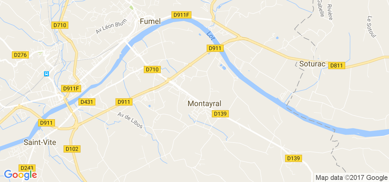 map de la ville de Montayral