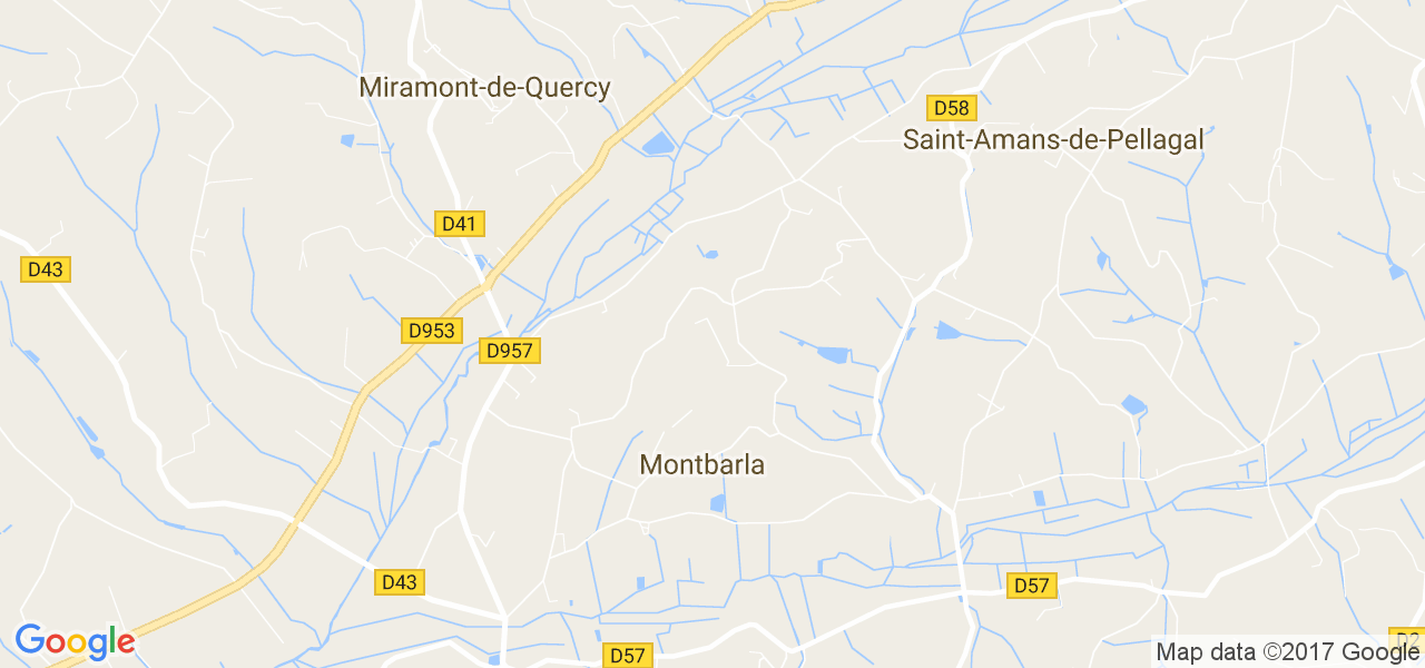 map de la ville de Montbarla