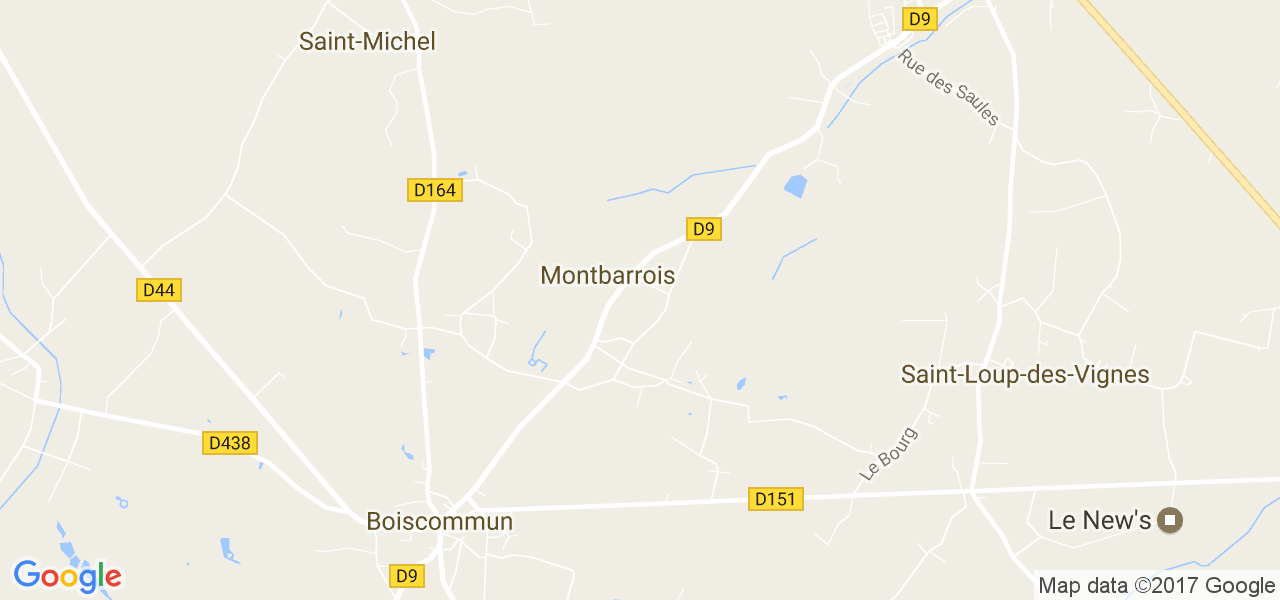 map de la ville de Montbarrois