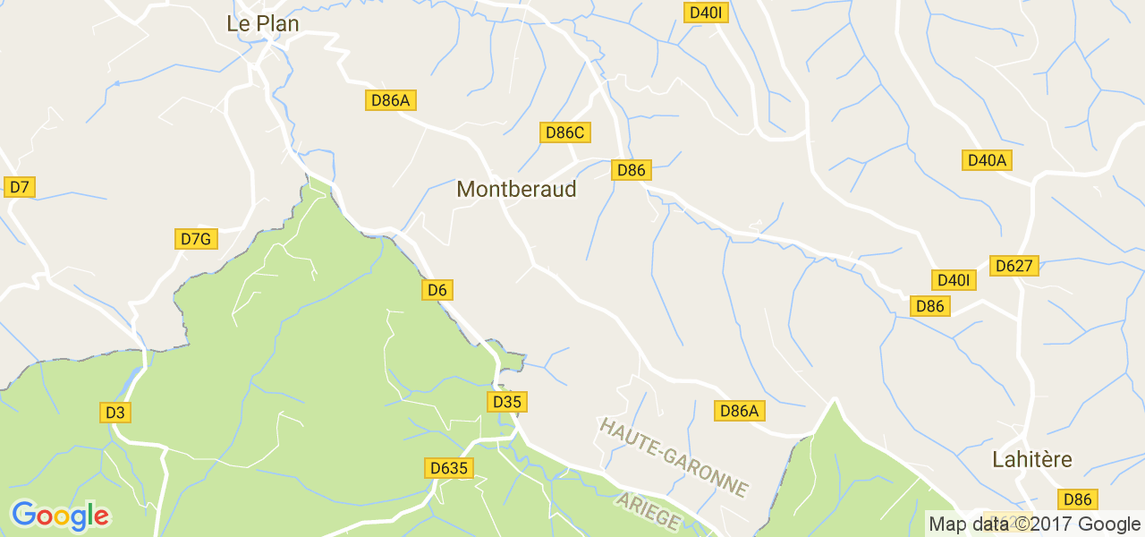 map de la ville de Montberaud