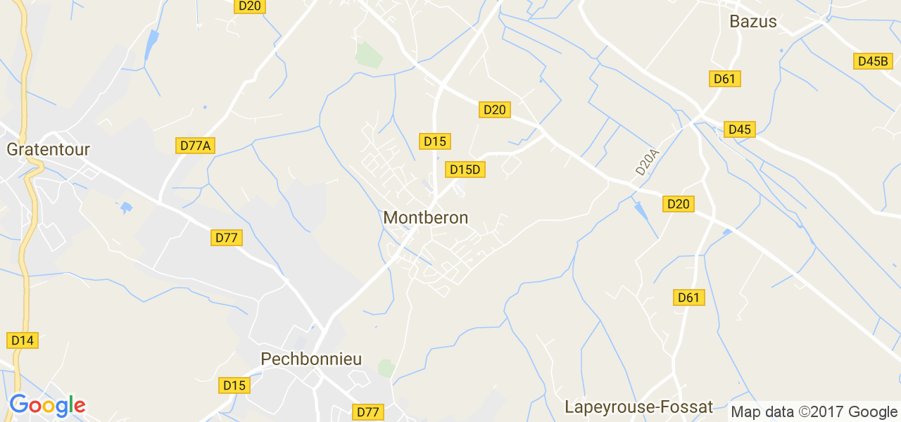 map de la ville de Montberon