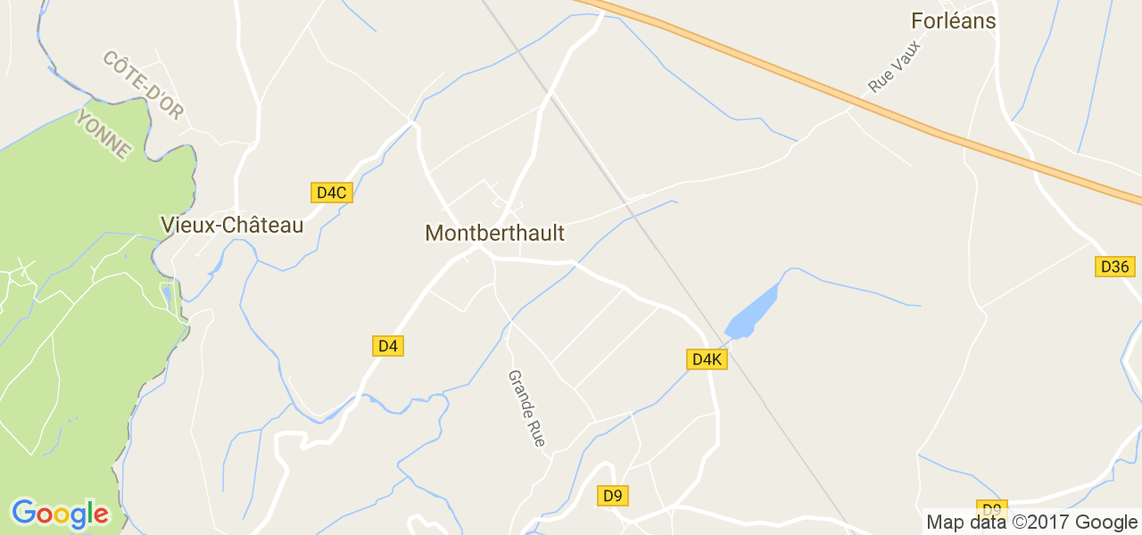 map de la ville de Montberthault