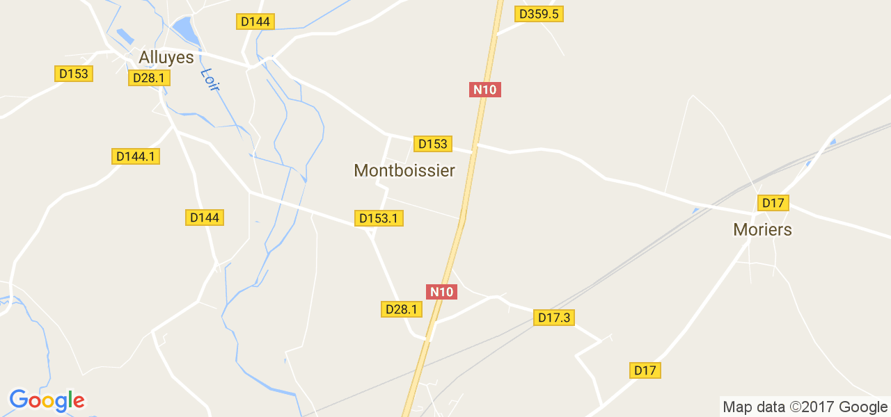 map de la ville de Montboissier