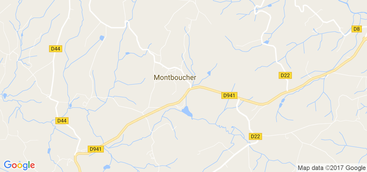 map de la ville de Montboucher