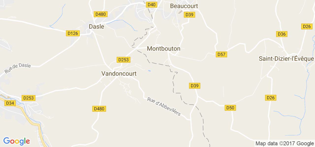 map de la ville de Montbouton
