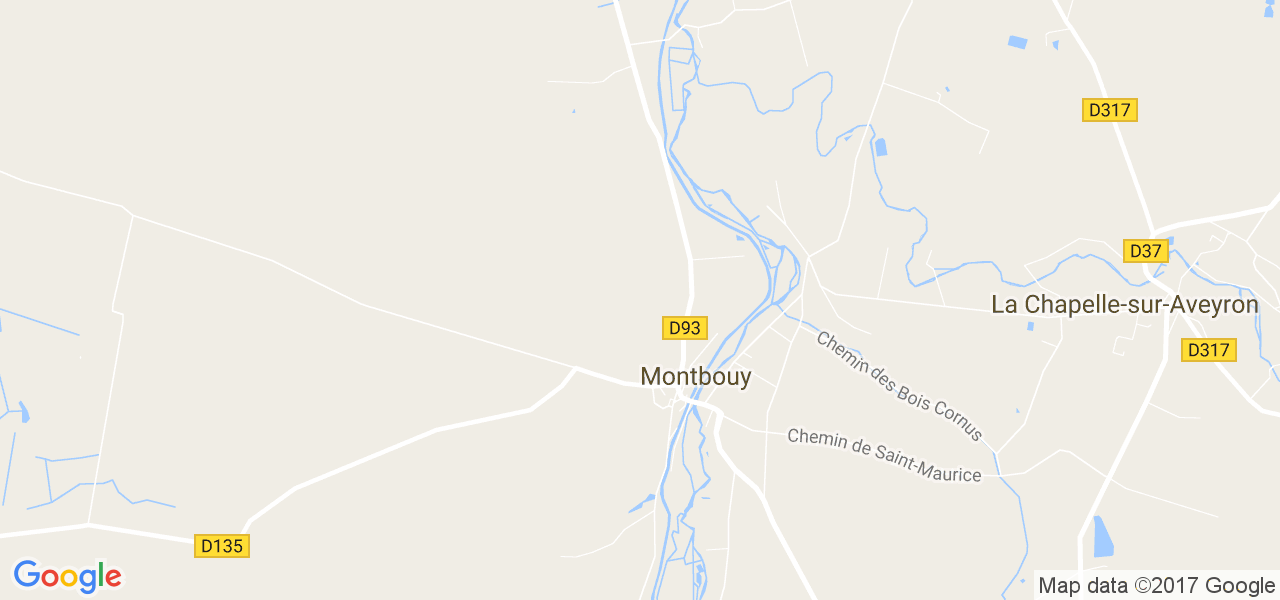 map de la ville de Montbouy