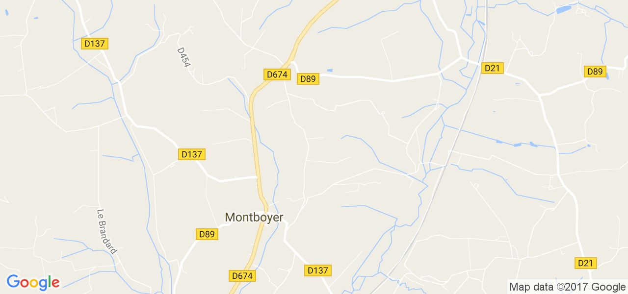 map de la ville de Montboyer