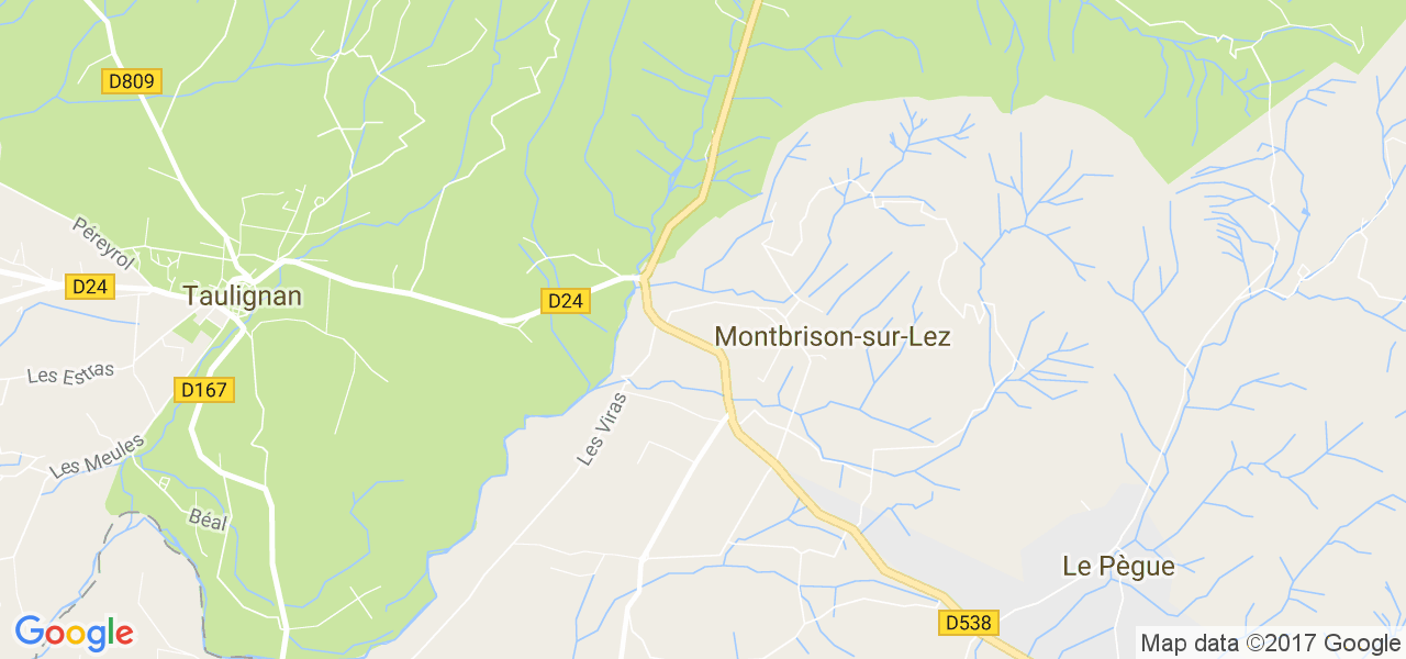 map de la ville de Montbrison-sur-Lez