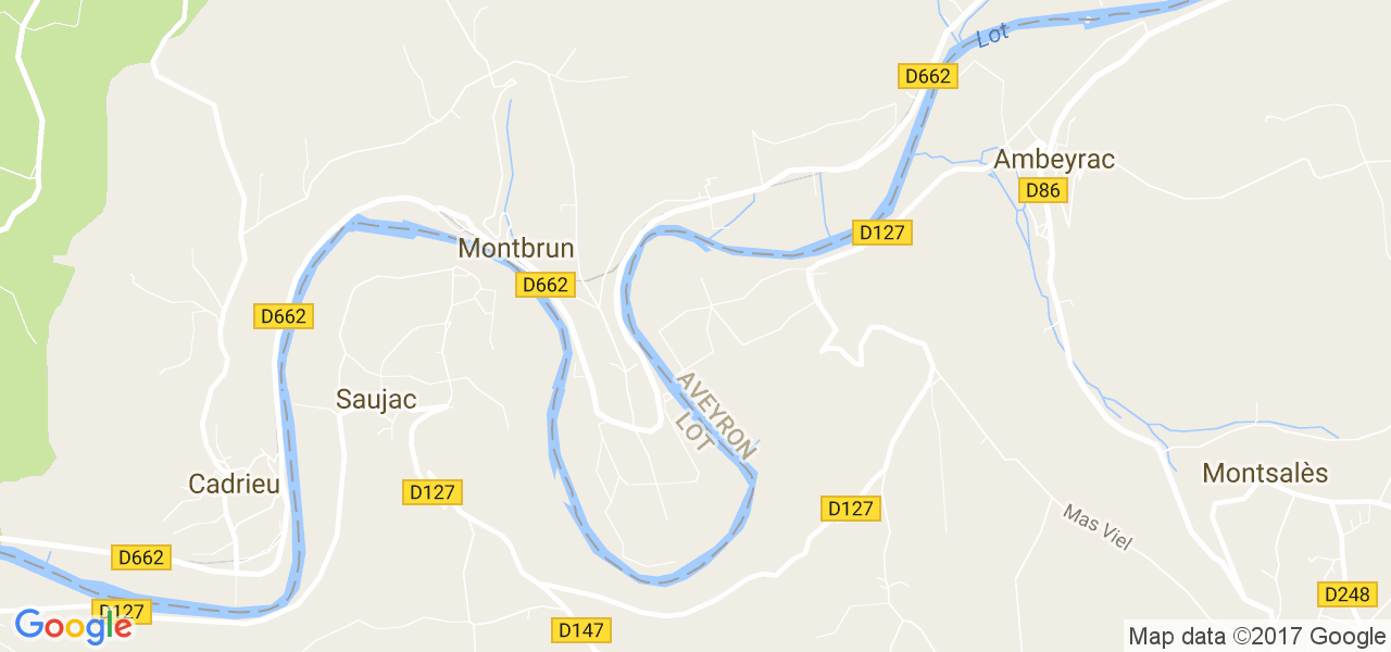 map de la ville de Montbrun