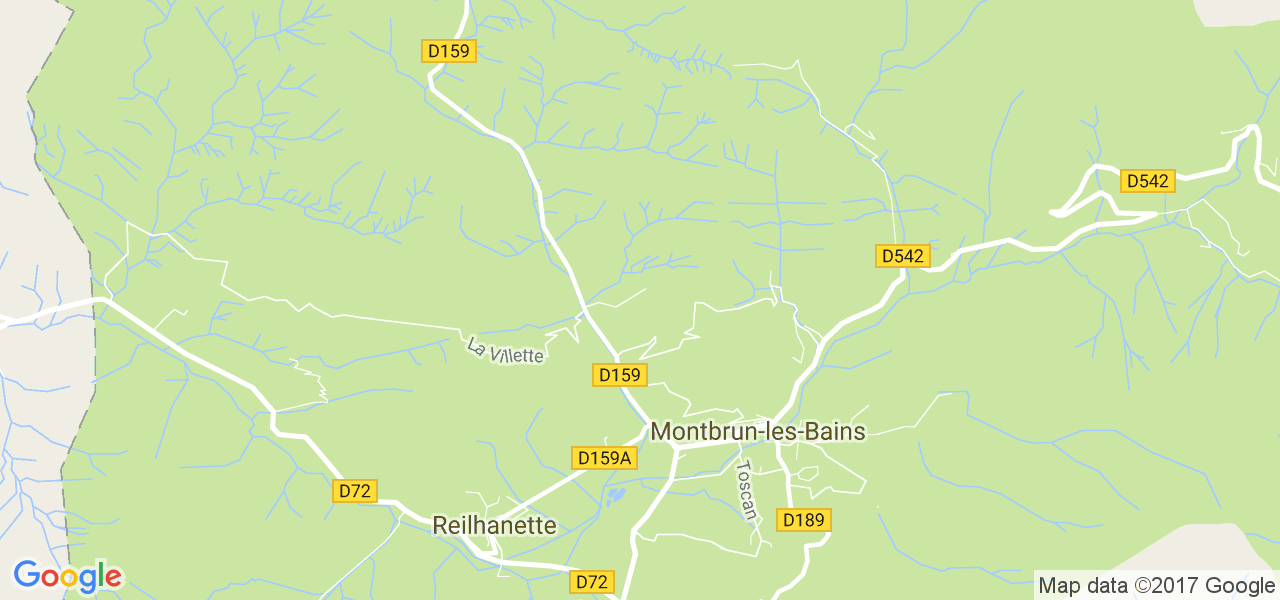 map de la ville de Montbrun-les-Bains