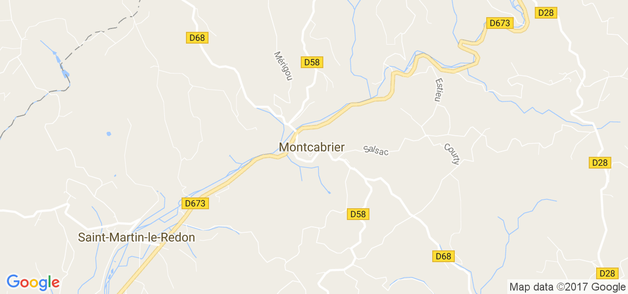 map de la ville de Montcabrier