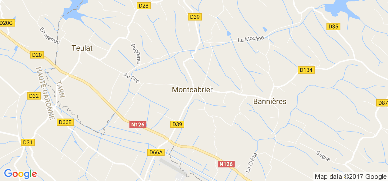 map de la ville de Montcabrier