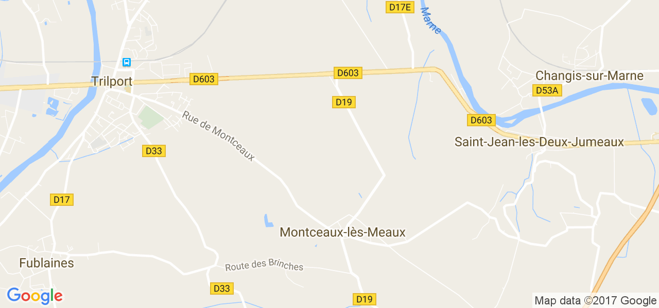 map de la ville de Montceaux-lès-Meaux