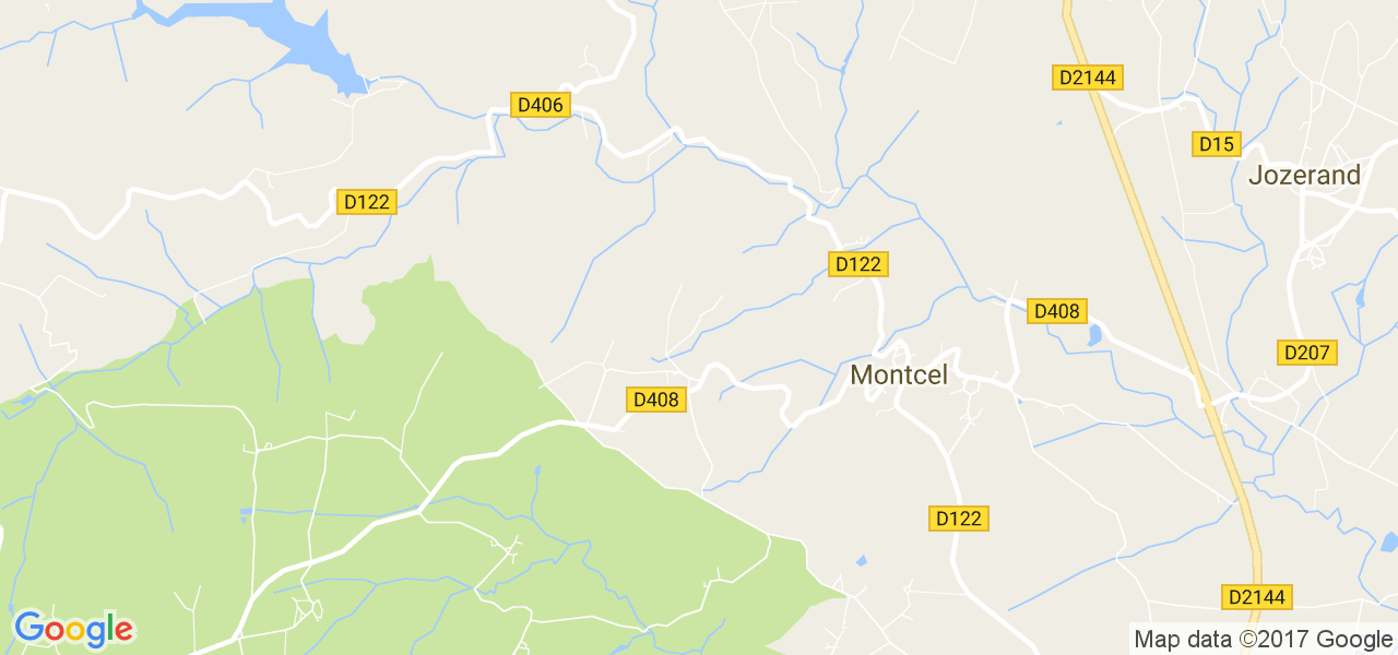 map de la ville de Montcel