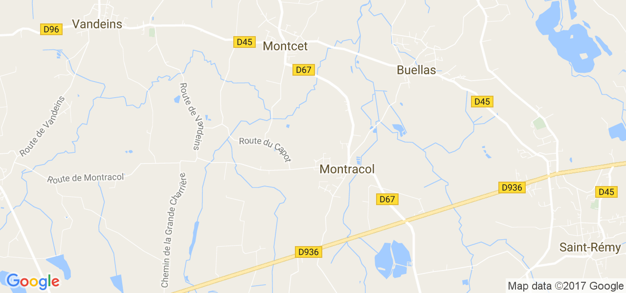 map de la ville de Montcet