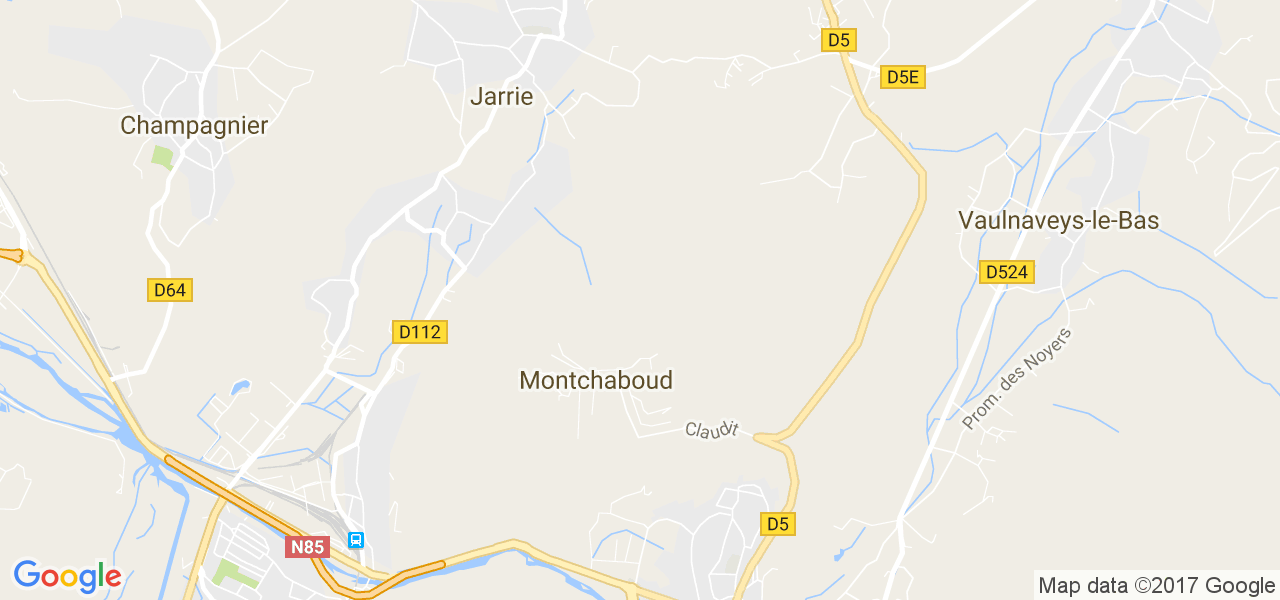 map de la ville de Montchaboud