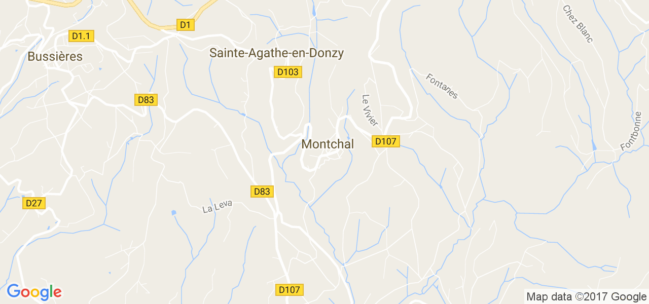 map de la ville de Montchal