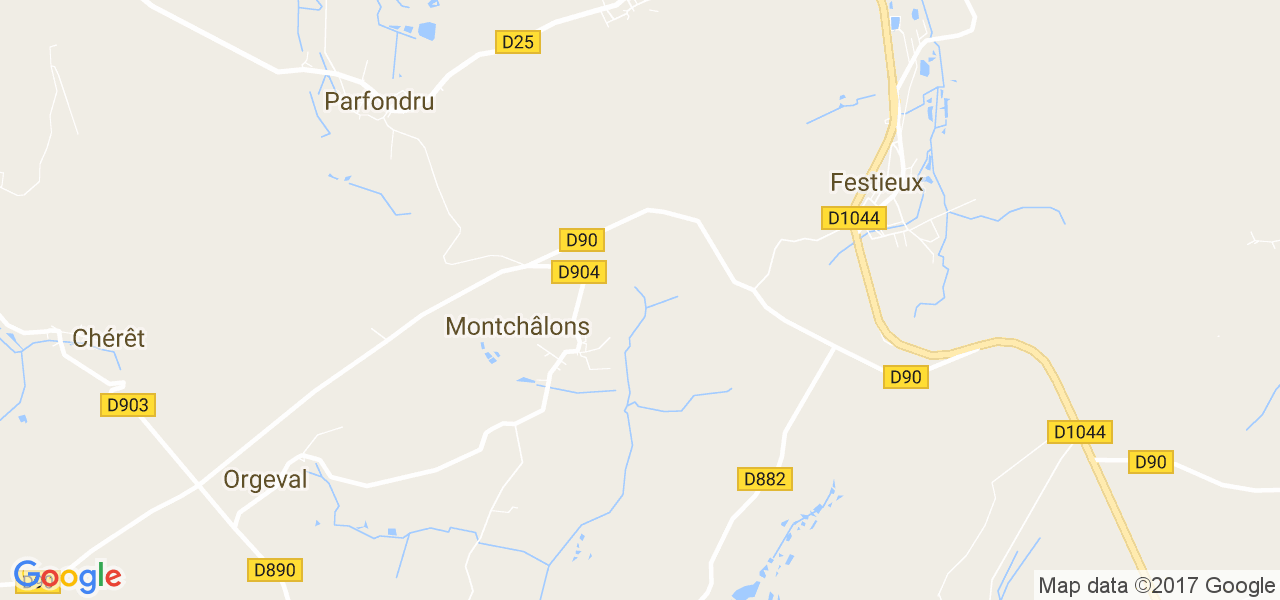 map de la ville de Montchâlons